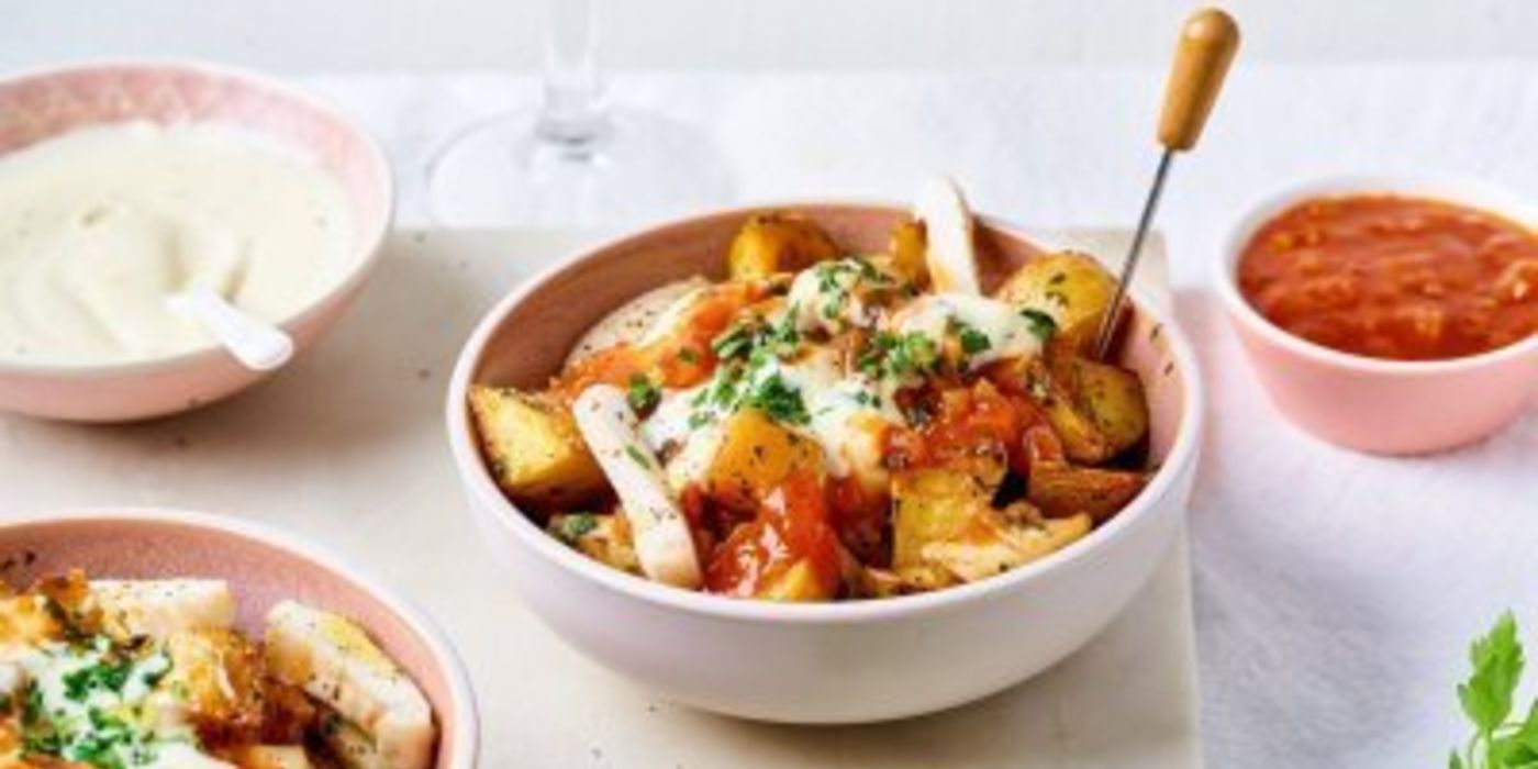 Patatas bravas met zeekat